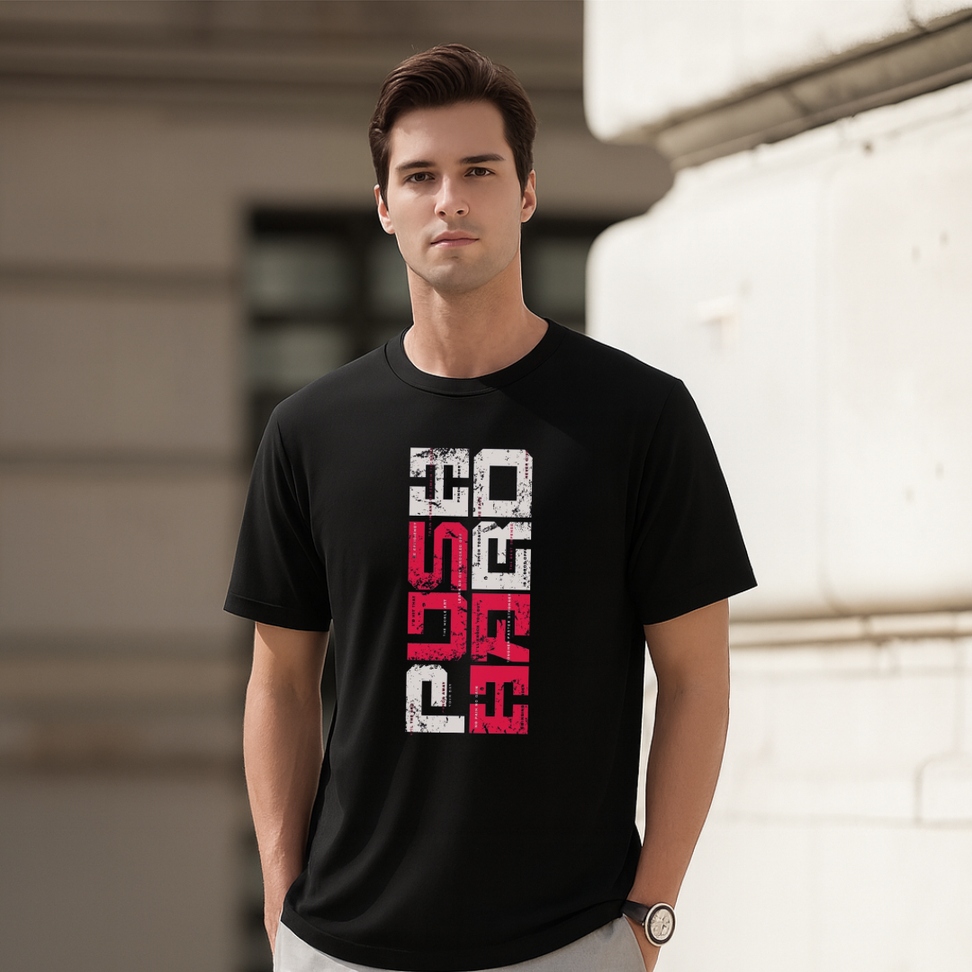 Push Hard T-Shirt. Premium Polyester Streetwear Tee.