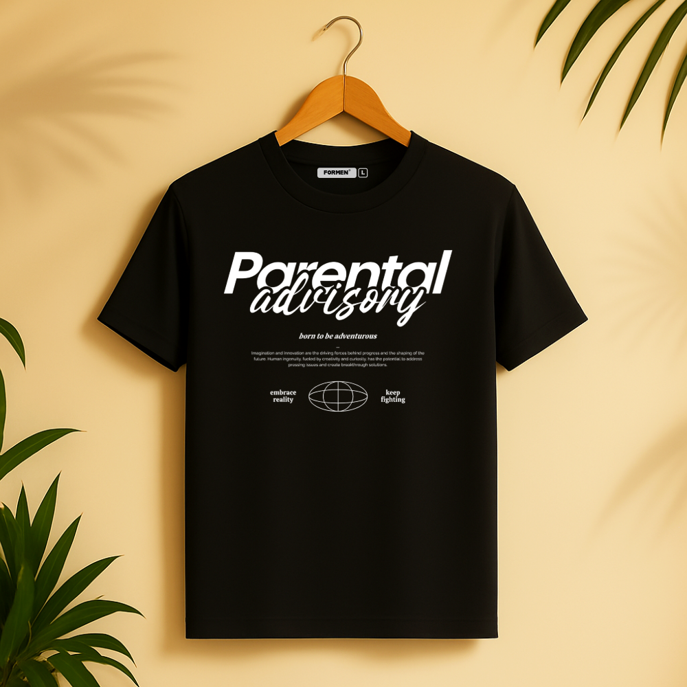 Parental Advisory T-Shirt. Premium Polyester Streetwear Tee.