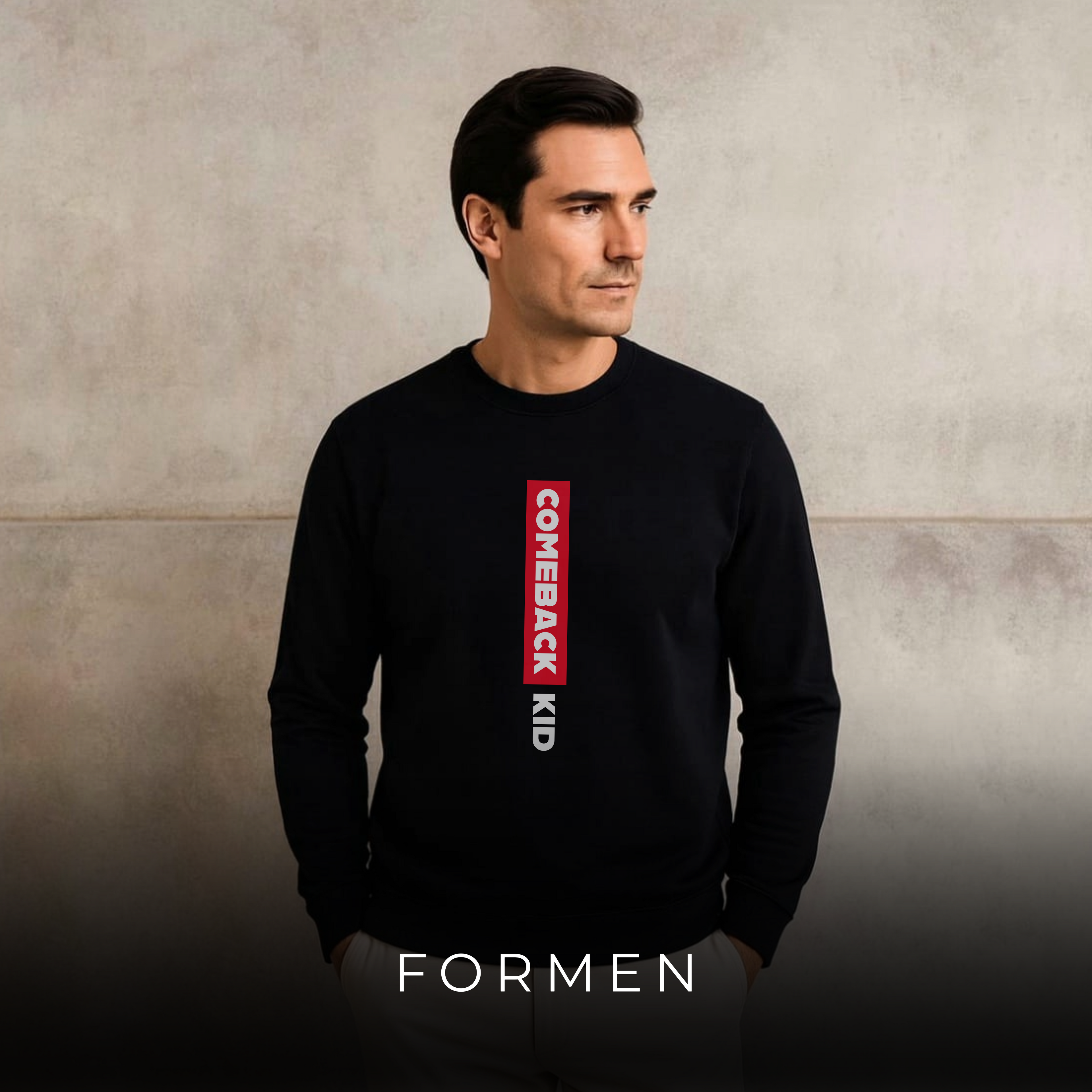 Comeback Kid Sweatshirt. Premium Luxury Streetwear Sweatshirt for Winter.