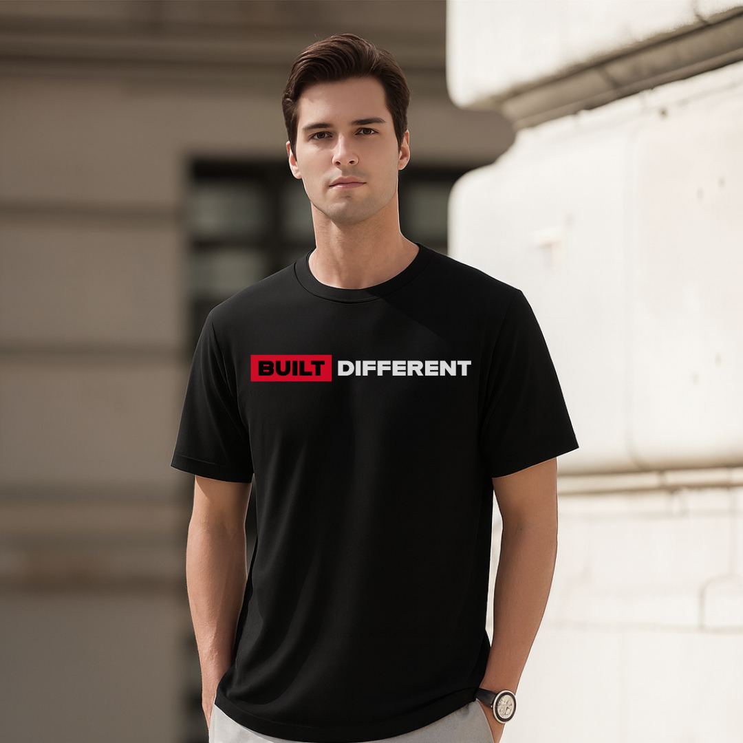 Built Different T-Shirt. Premium Polyester Streetwear Tee