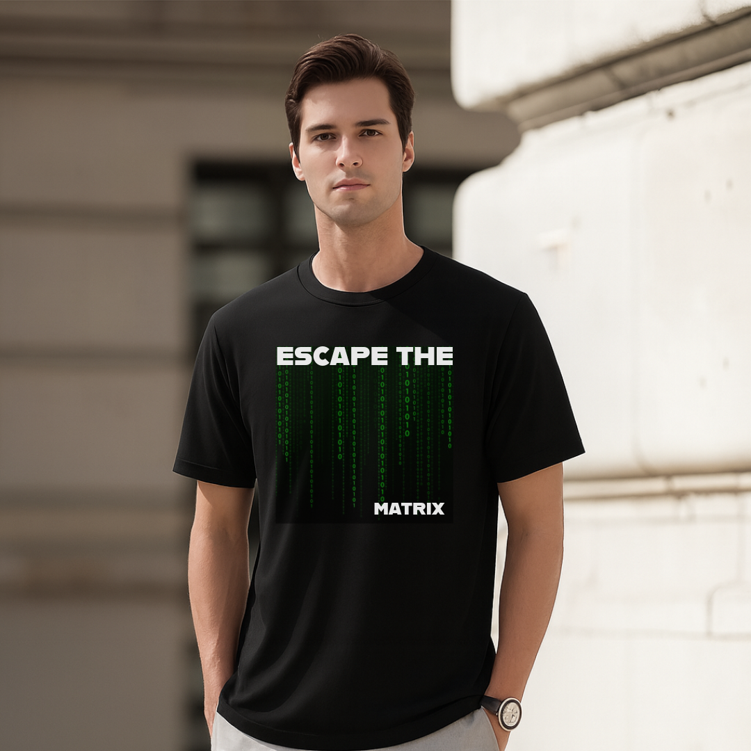Escape The Matrix T-Shirt. Premium Polyester Streetwear Tee