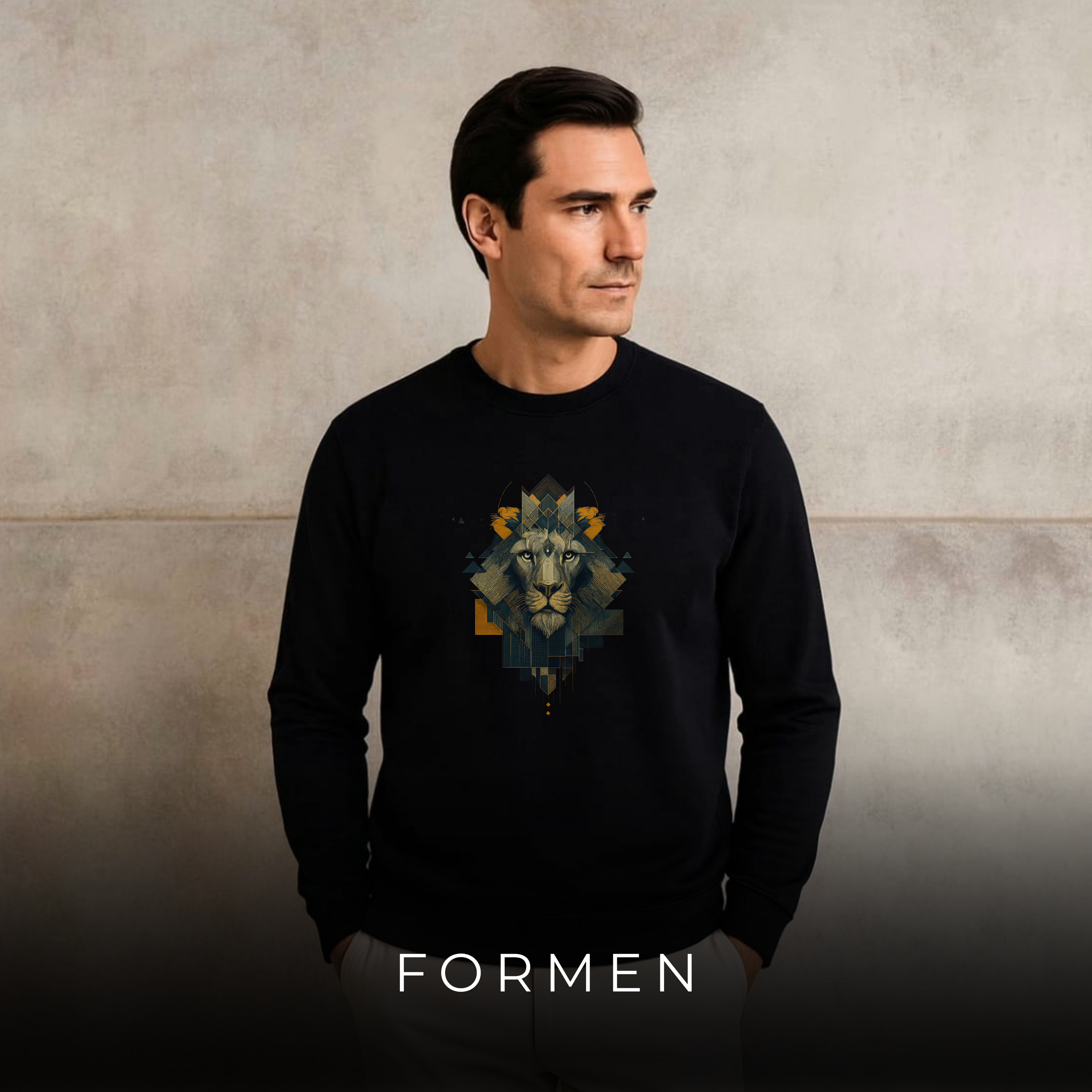 Aesthetic Lion Sweatshirt. Premium Luxury Streetwear Sweatshirt for Winter.