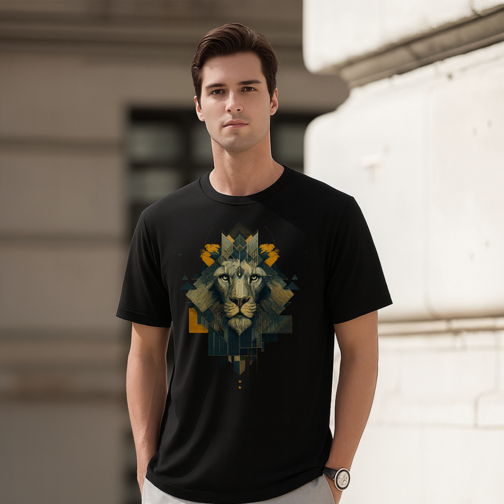 Lion T-Shirt. Premium Polyester Streetwear Tee.