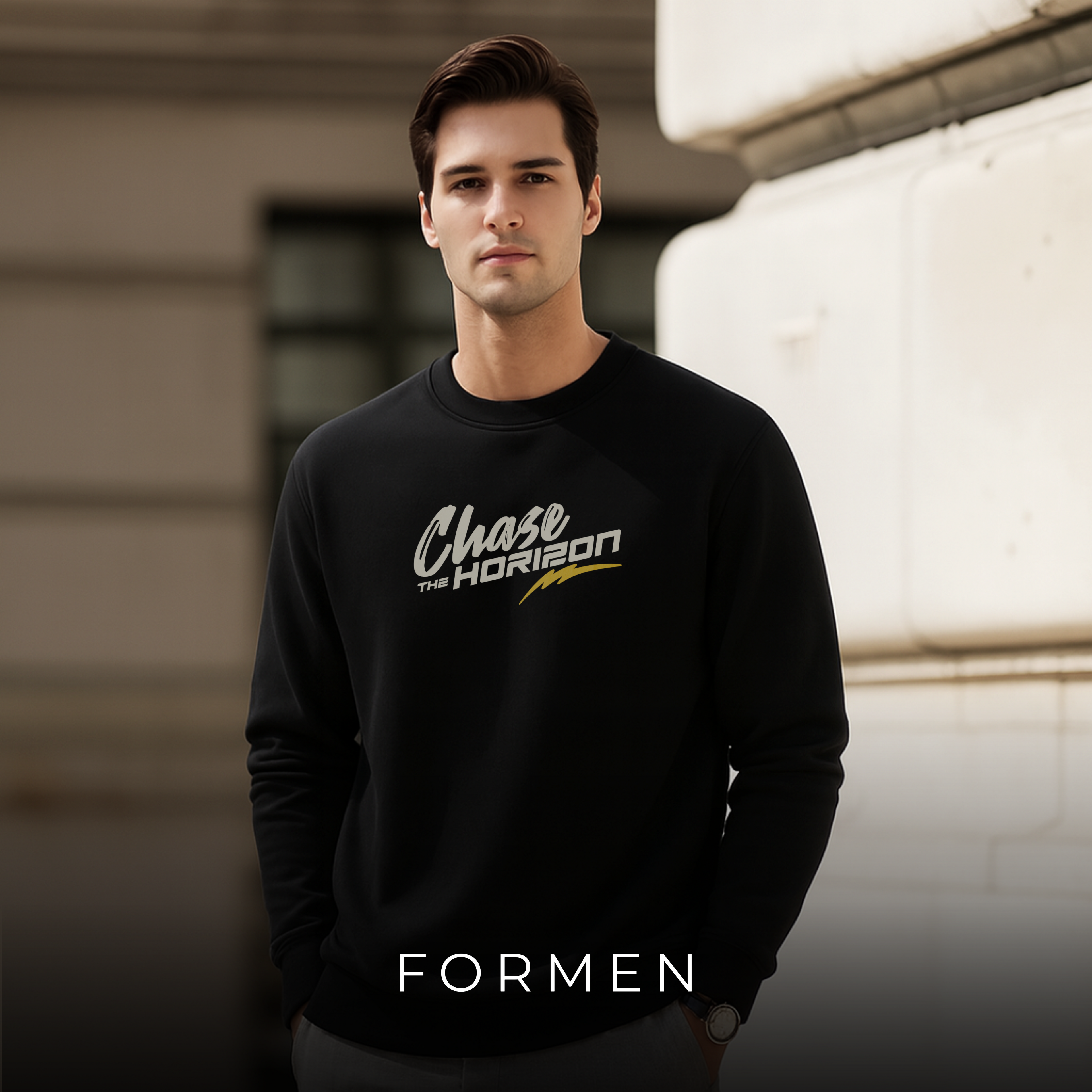 Chase The Horizon Sweatshirt. Premium Luxury Streetwear Sweatshirt for Winter.