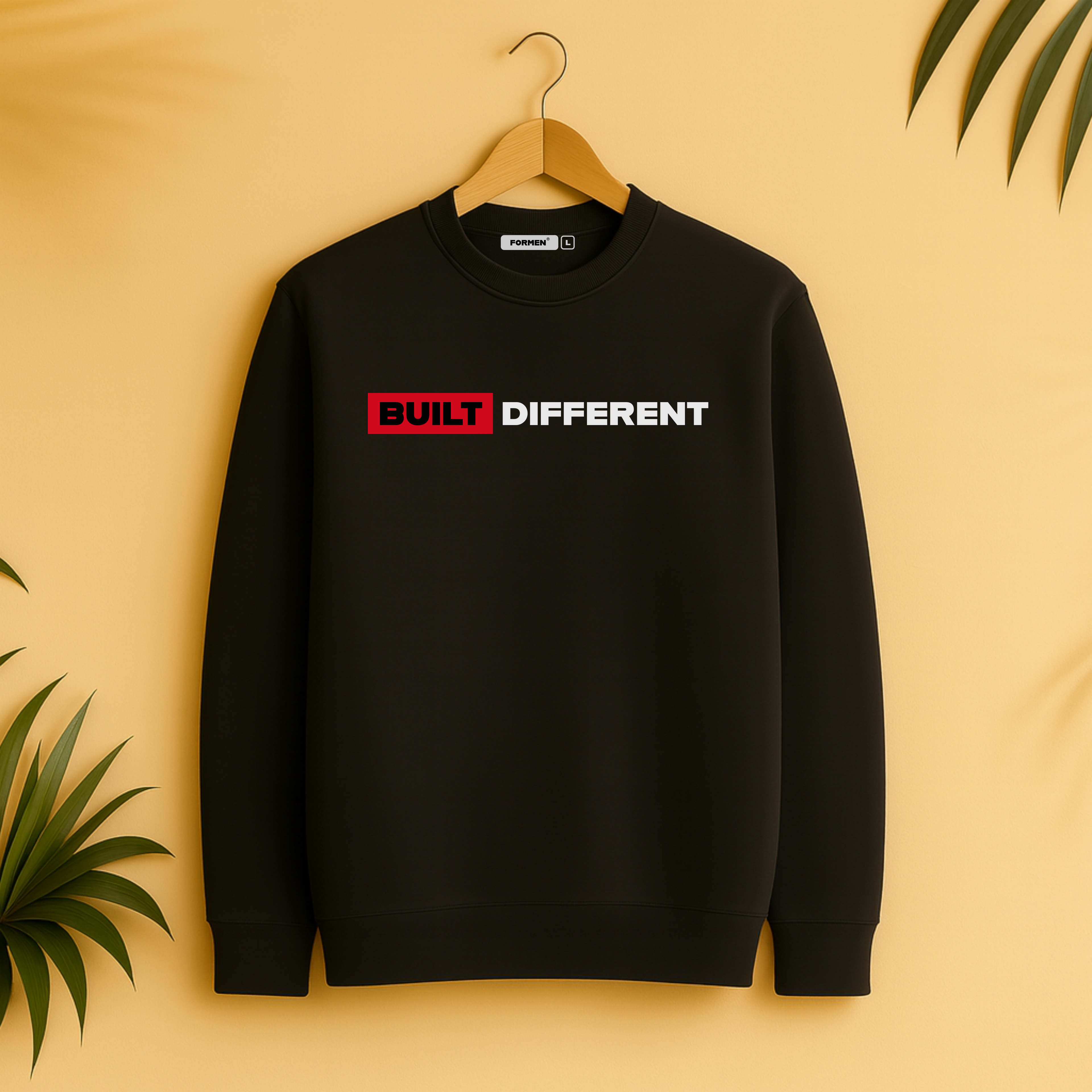 Built Different Sweatshirt. Premium Luxury Streetwear Sweatshirt for Winter.