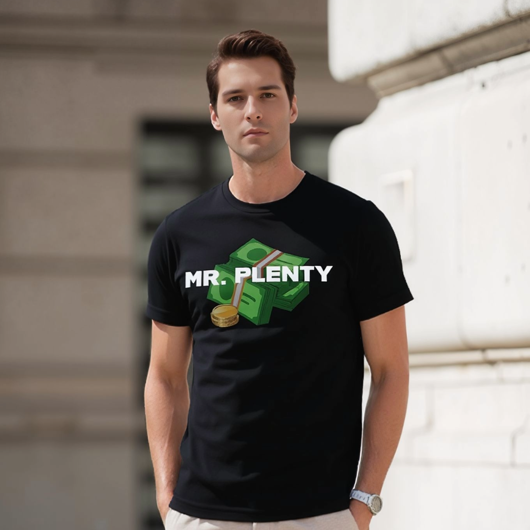 Mr. Plenty T-Shirt. Premium Polyester Streetwear Tee