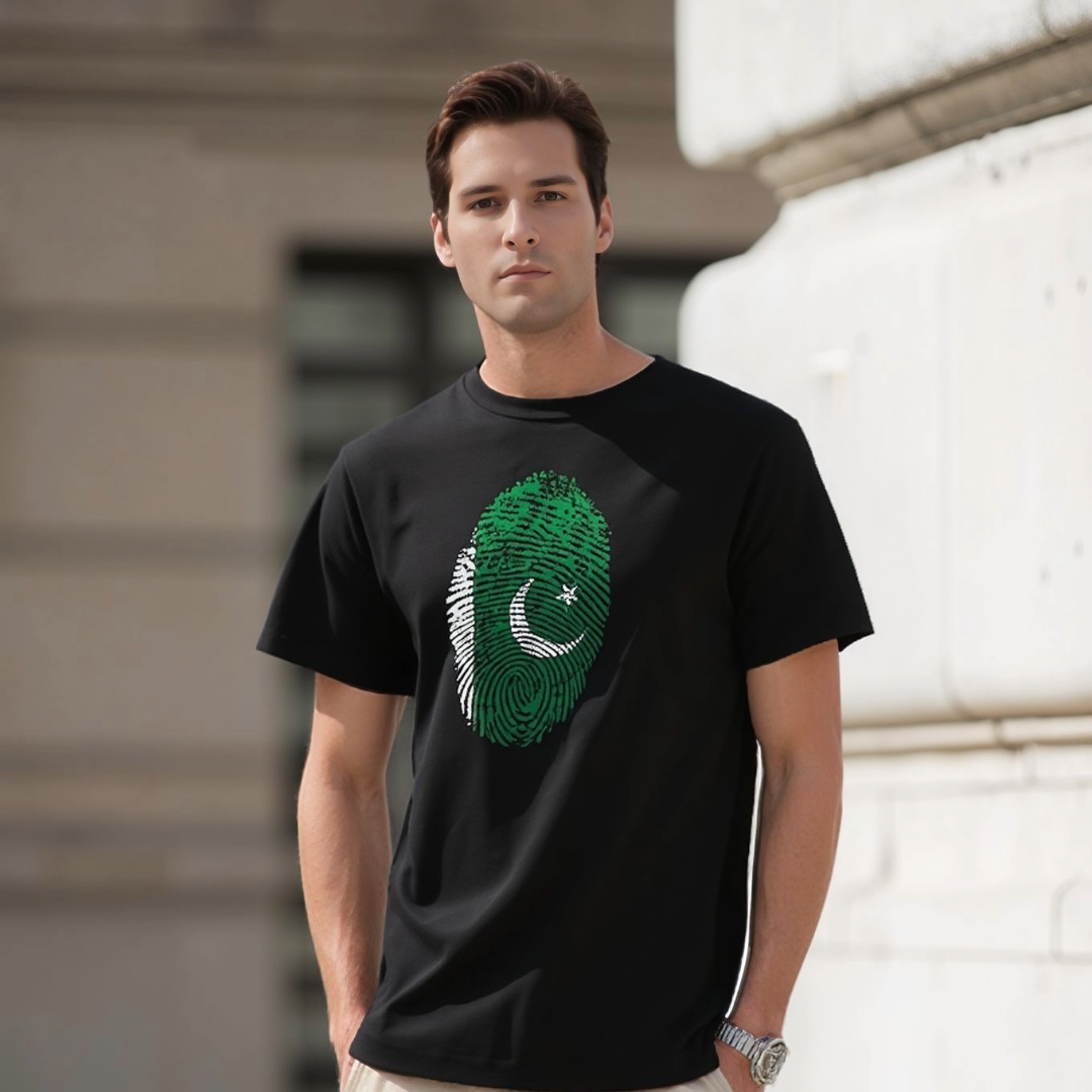 Fingerprint T-Shirt. Premium Polyester Streetwear Tee