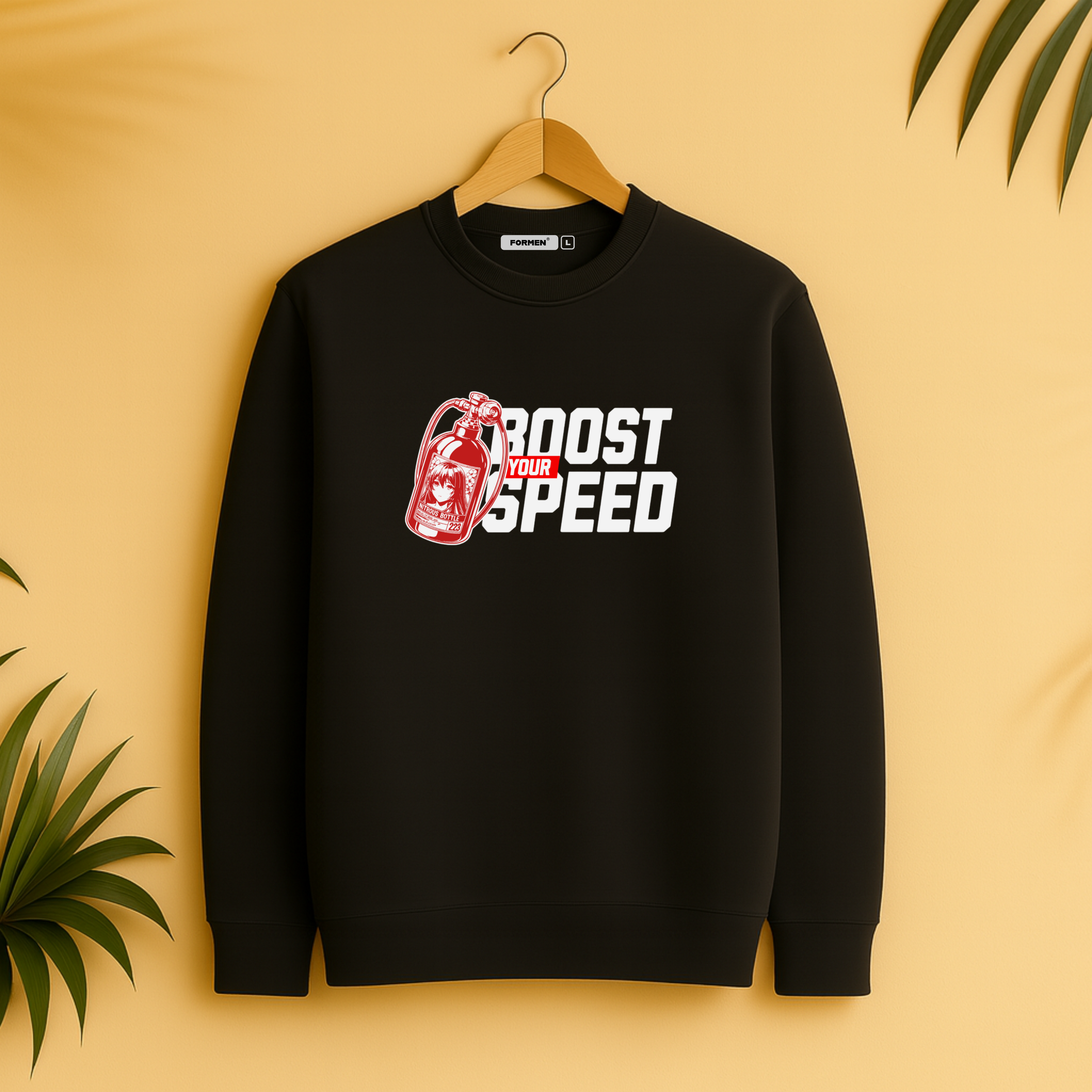 Boost Your Speed Sweatshirt. Premium Luxury Streetwear Sweatshirt for Winter.