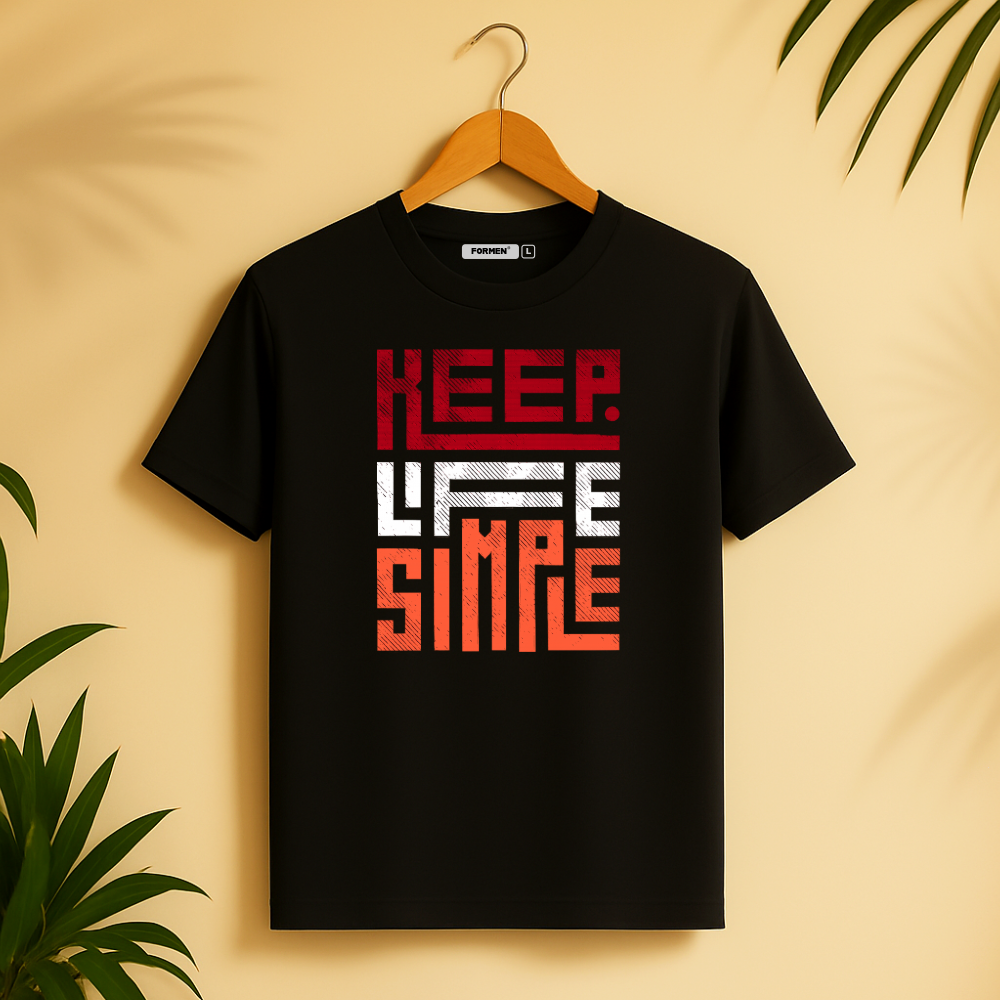 Keep Life Simple T-Shirt. Premium Polyester Streetwear Tee.