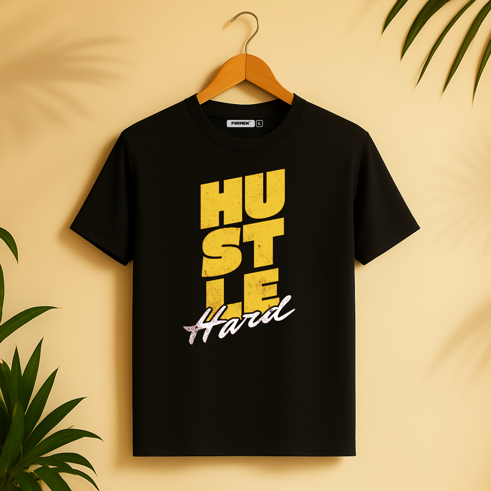 Hustle Hard T-Shirt. Premium Polyester Streetwear Tee.