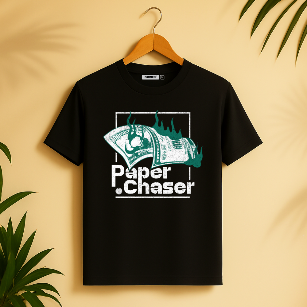 Paper Chaser T-Shirt. Premium Polyester Streetwear Tee.