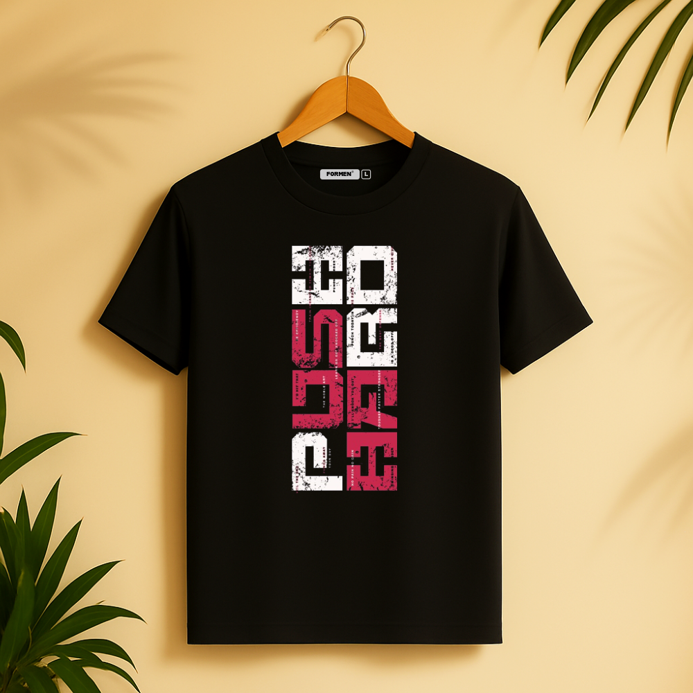 Push Hard T-Shirt. Premium Polyester Streetwear Tee.