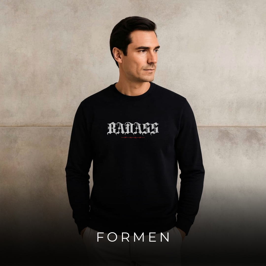 Badass Sweatshirt. Premium Luxury Streetwear Sweatshirt for Winter.
