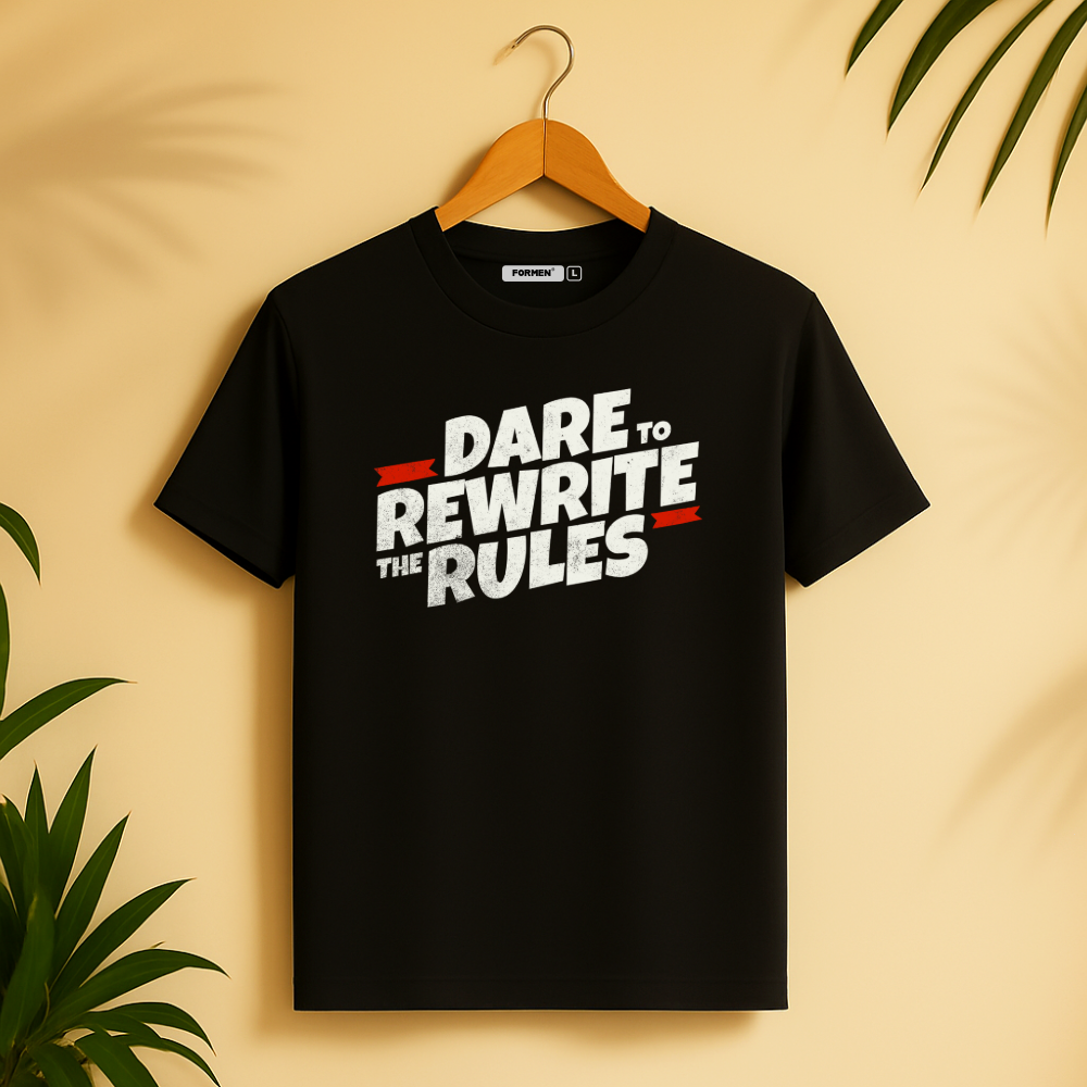 Dare to rewrite the rules T-Shirt. Premium Polyester Streetwear Tee.